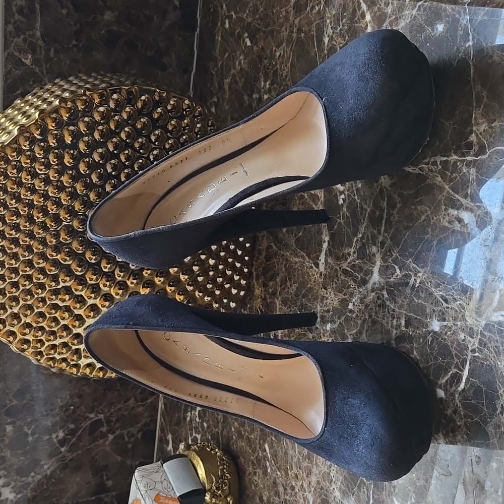 Casadei suede platform pumps
